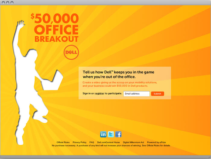 Landing Page for Dell